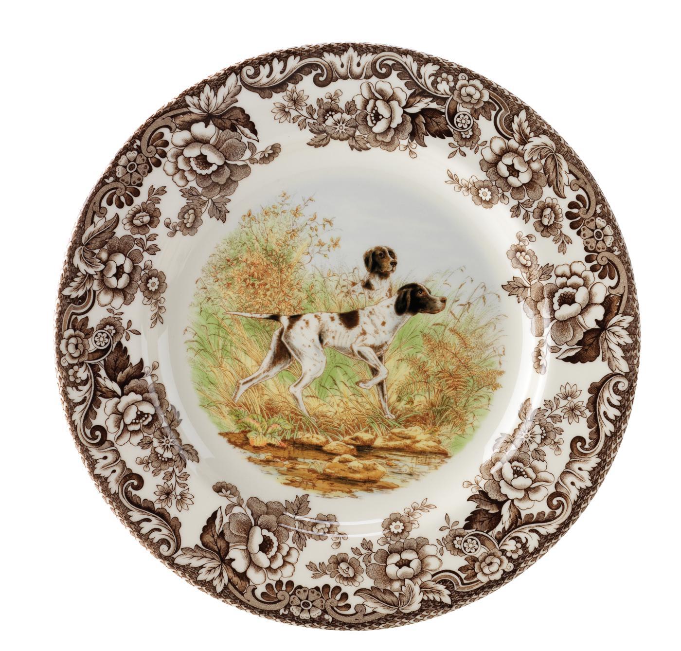 Woodland Hunting Dogs - Dinner Plate (Pointer)