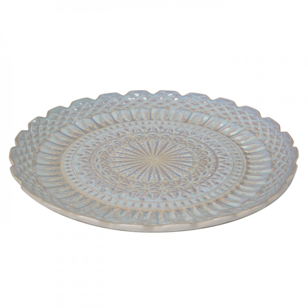Cristal Nacar Round Platter 16"
