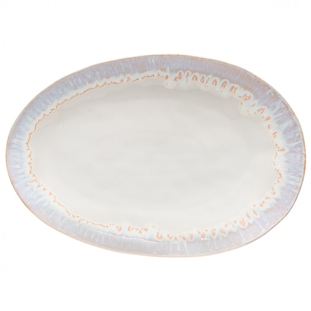 Brisa White 16" Oval Platter