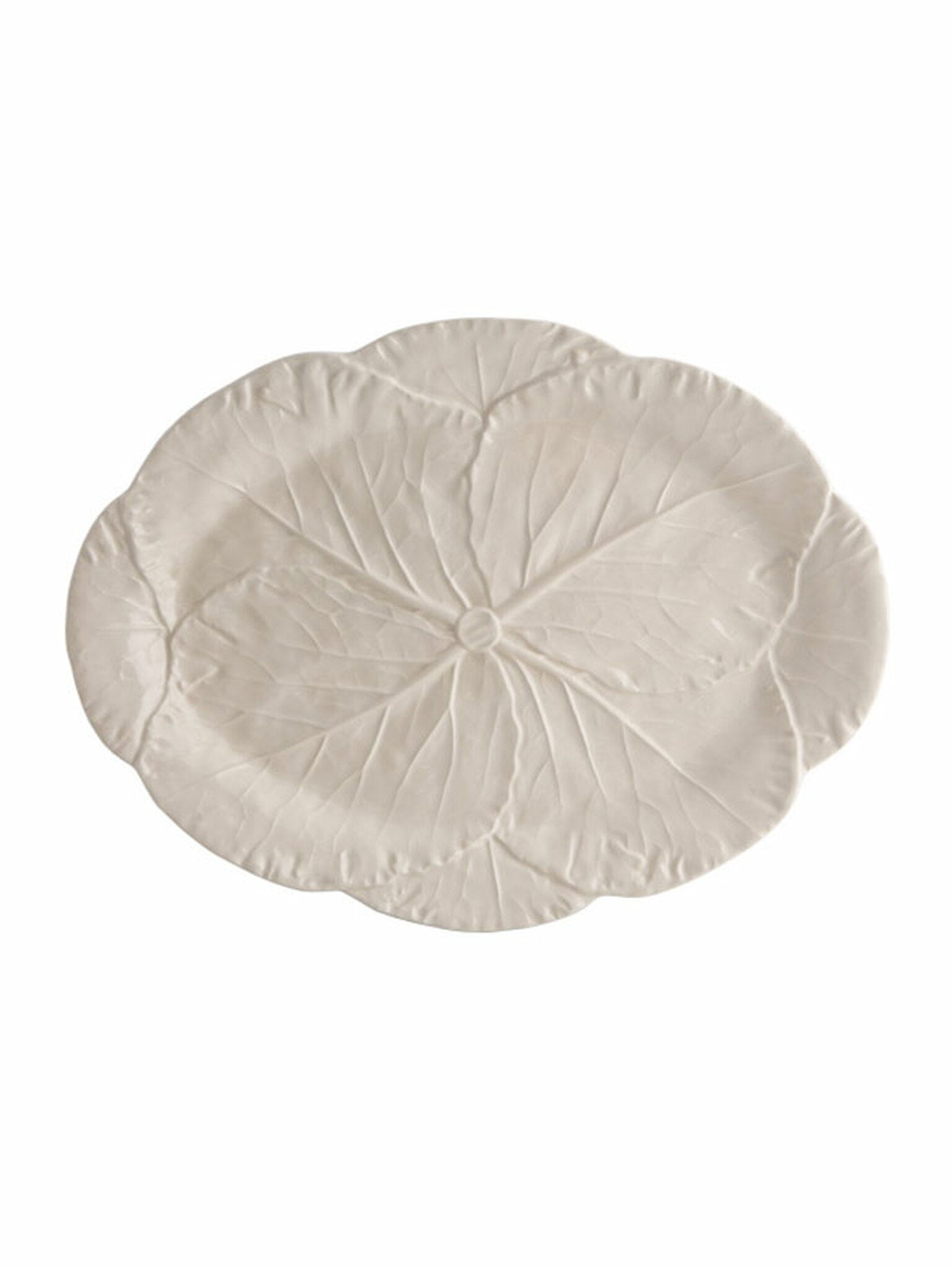 Cabbage Oval Platter Beige