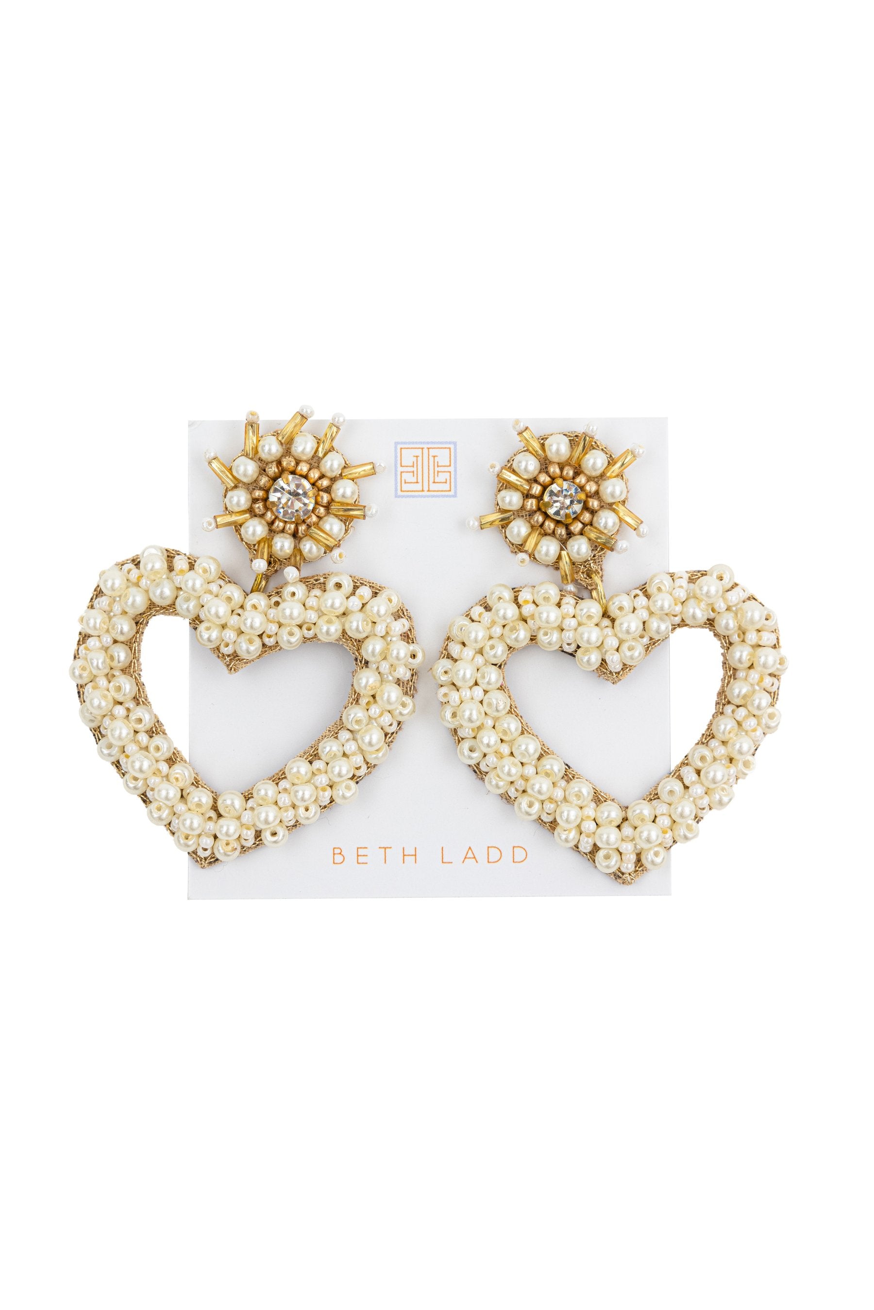 Pearl Heart Earrings