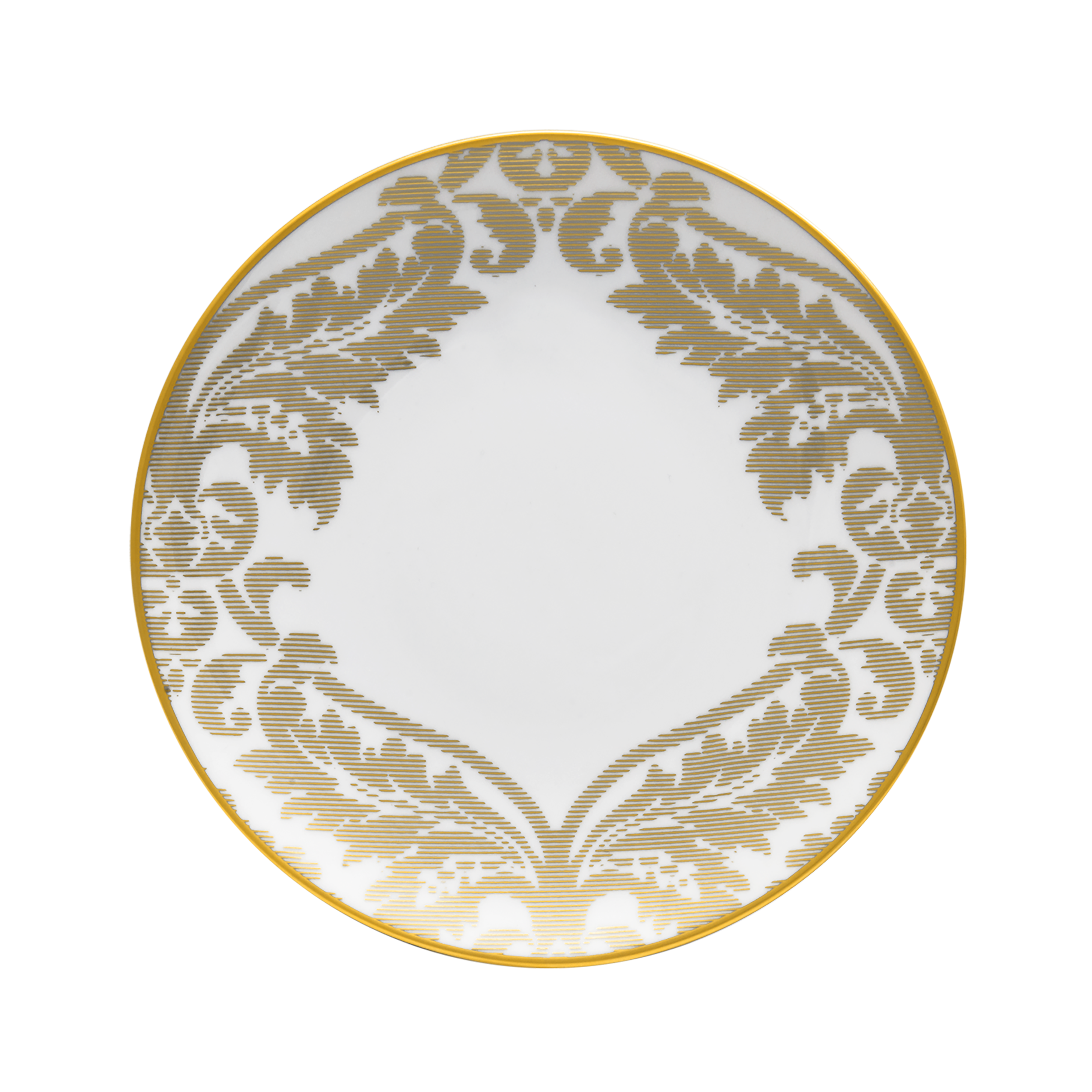 Damasse Dessert Plate in Gold