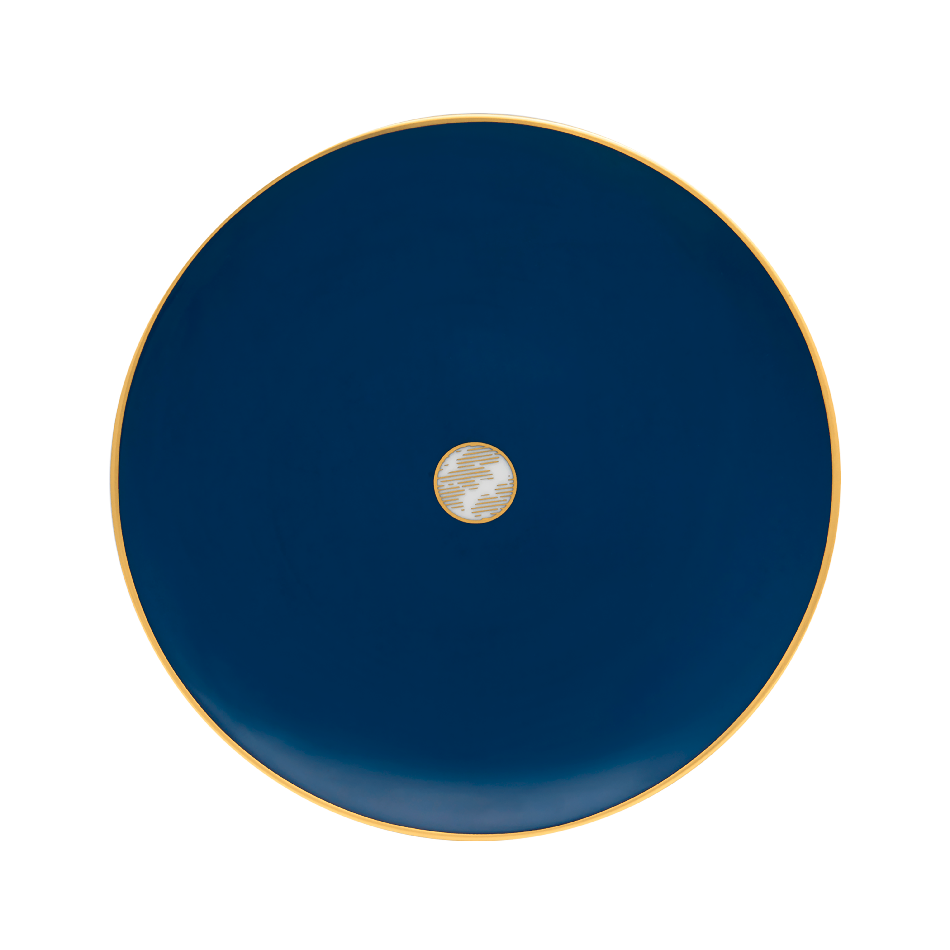 Damasse Dessert Plate in Blue