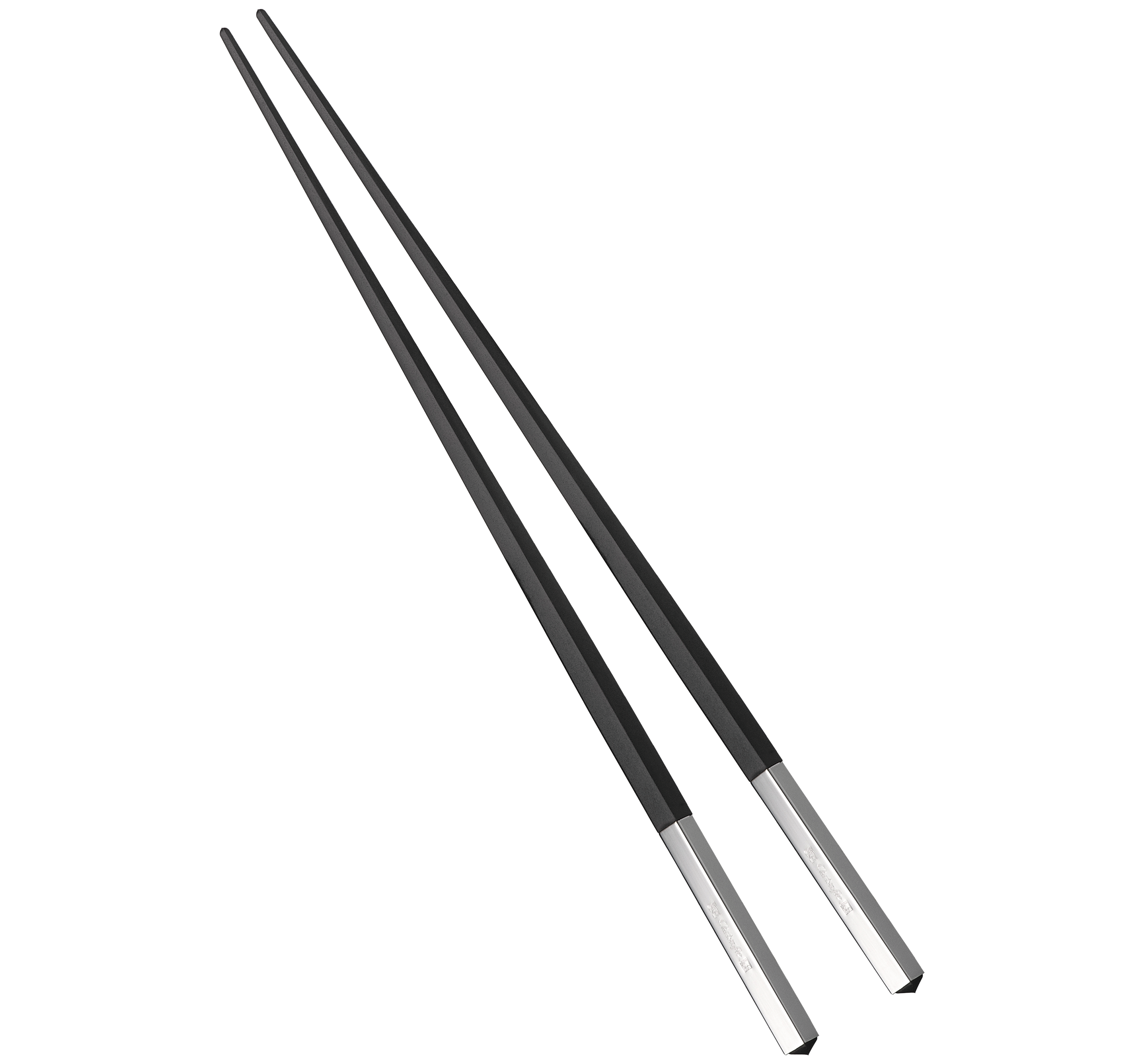 Uni Noir Pair Silver-Plated Japanese Chopsticks