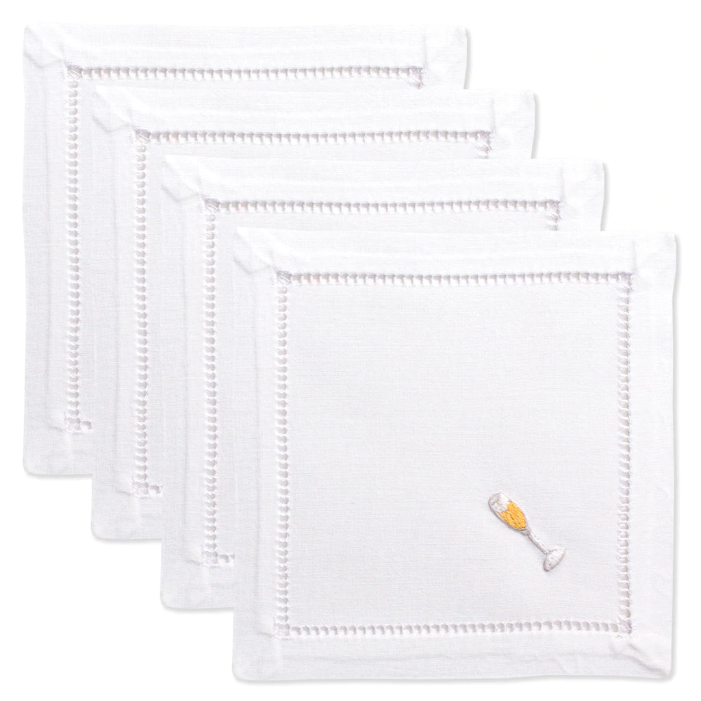 Cocktail Napkins Champagne set/4