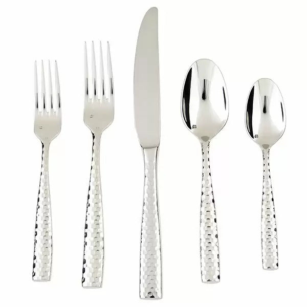 Lucca Faceted 5 piece Place Setting