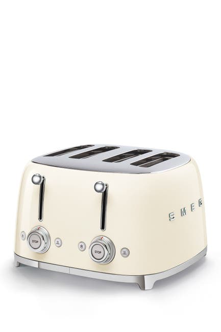 SMEG 4x4 Slot Steel Toaster Cream