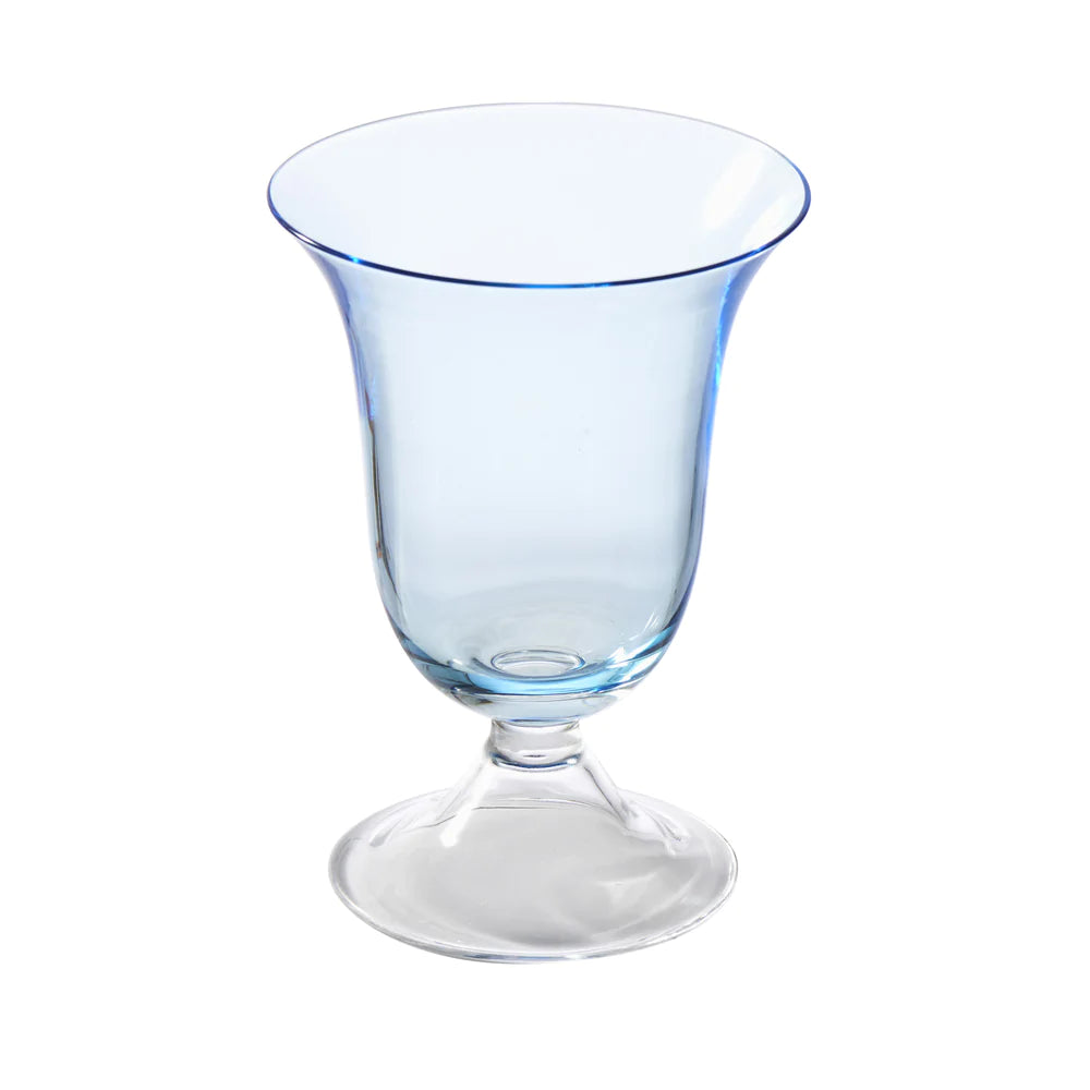 Adriana Water Glass, Aqua, Set of 4