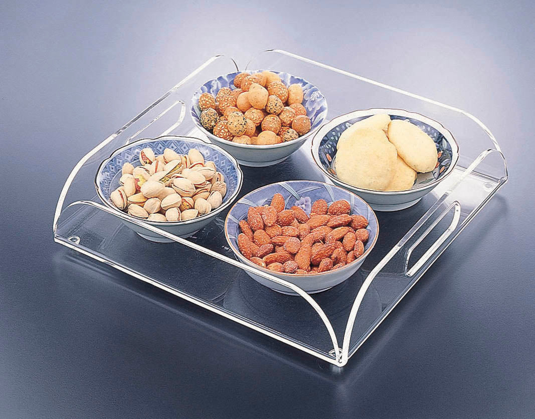 Acrylic Square Serving Tray - with monogram