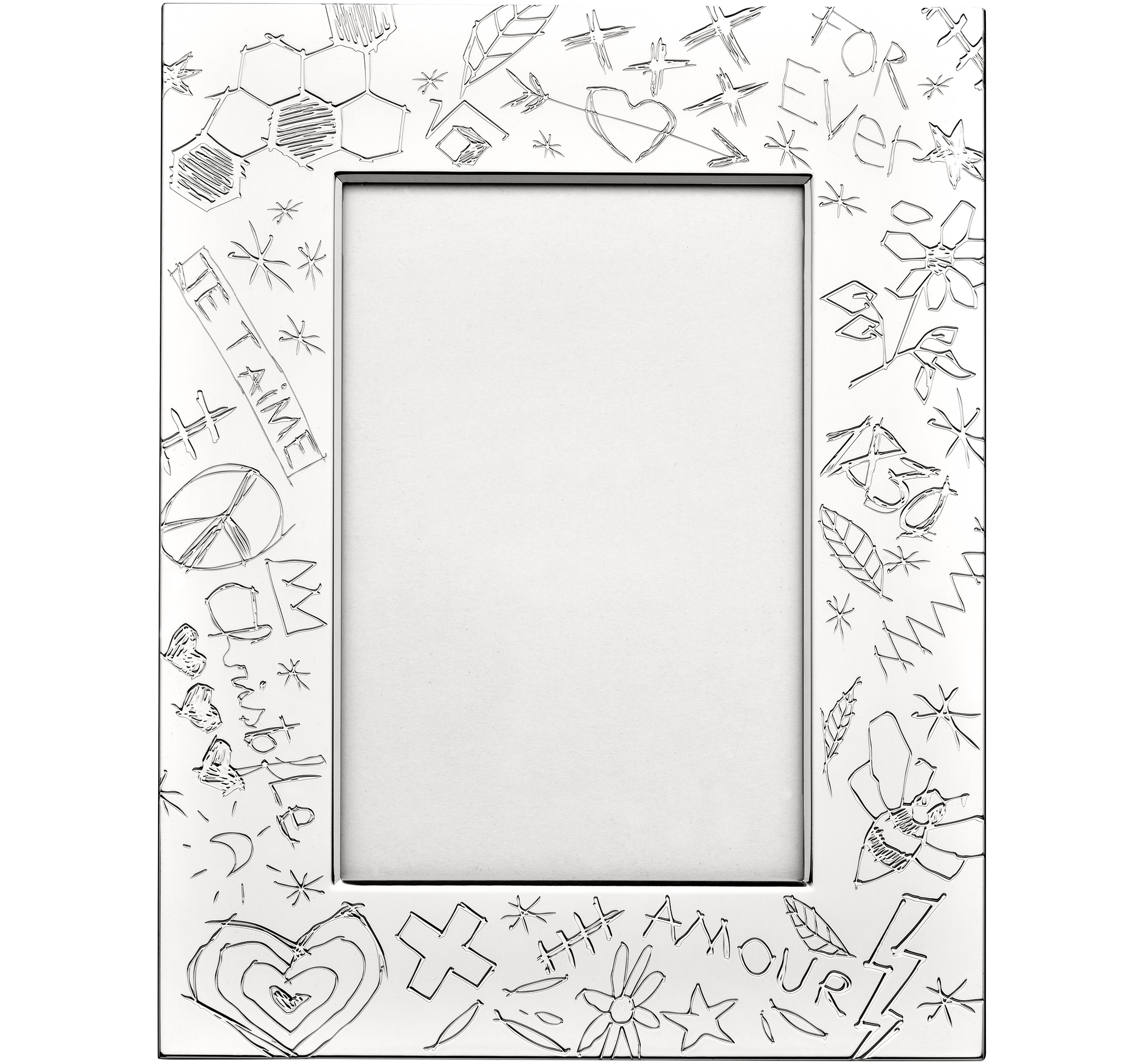 Graffiti Silver-Plated Picture Frame - 4 x 6 Graffiti Silver-Plated Picture Frame - 4 x 6
