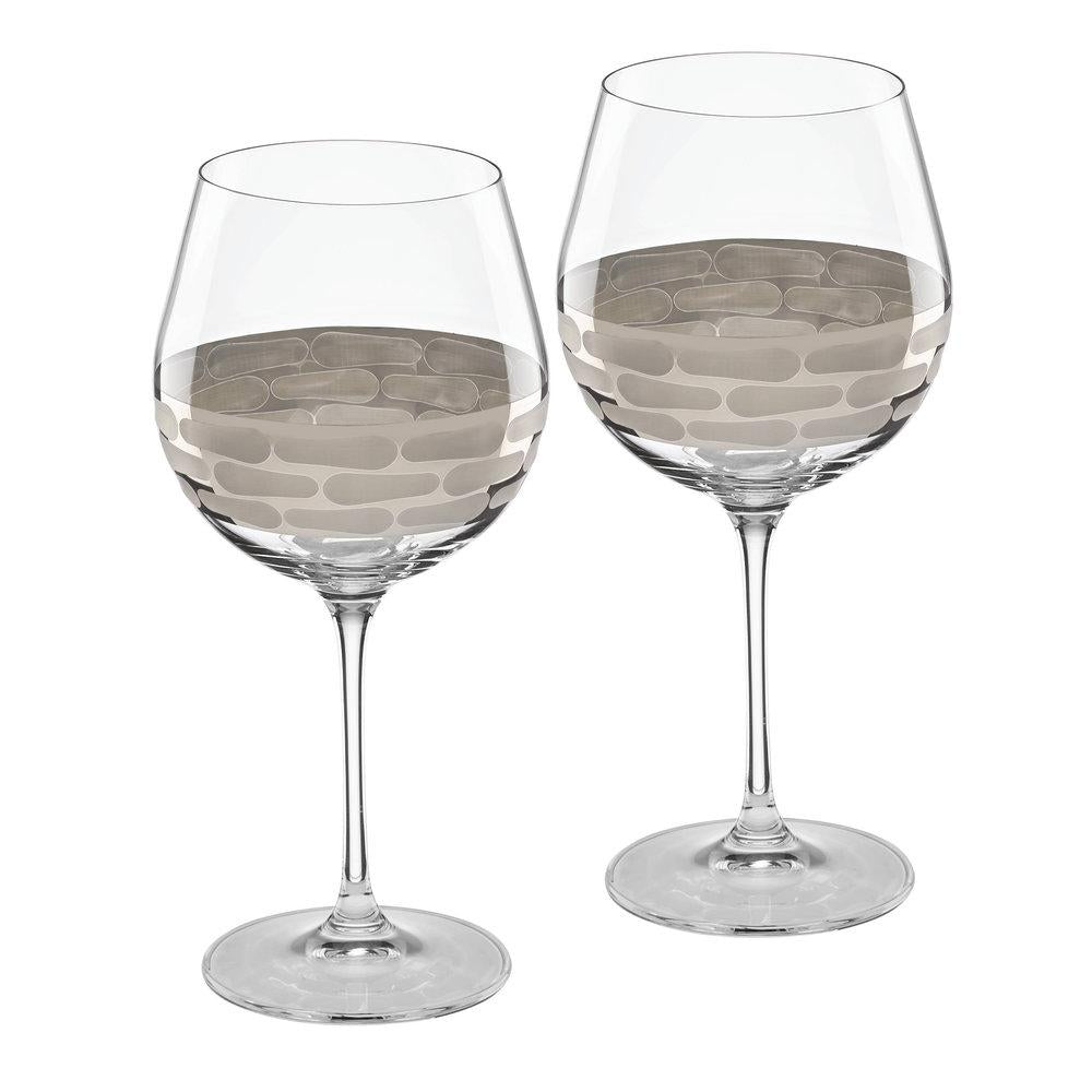 Truro Platinum Red Wine Set of 2