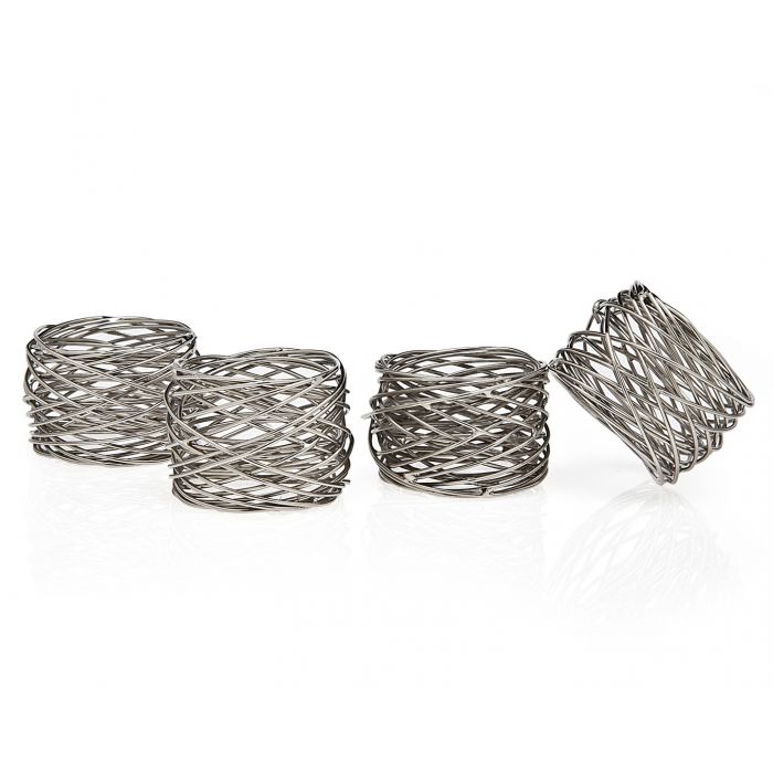S/4 Round Mesh Napkin Rings