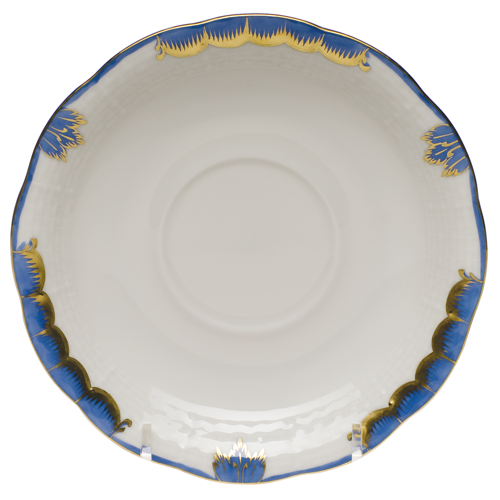 Princess Victoria Blue Tea Saucer 6"d - Blue
