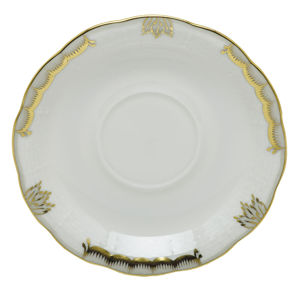 Herend Princess Victoria Gray Tea Saucer 6"d - Gray