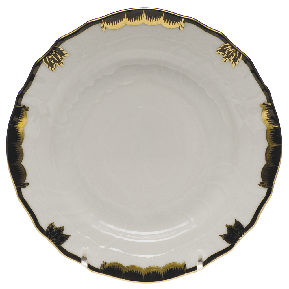 Princess Victoria Black Bread And Butter Plate 6"d