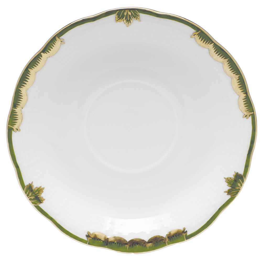 Princess Victoria Dark Green Tea Saucer 6"d