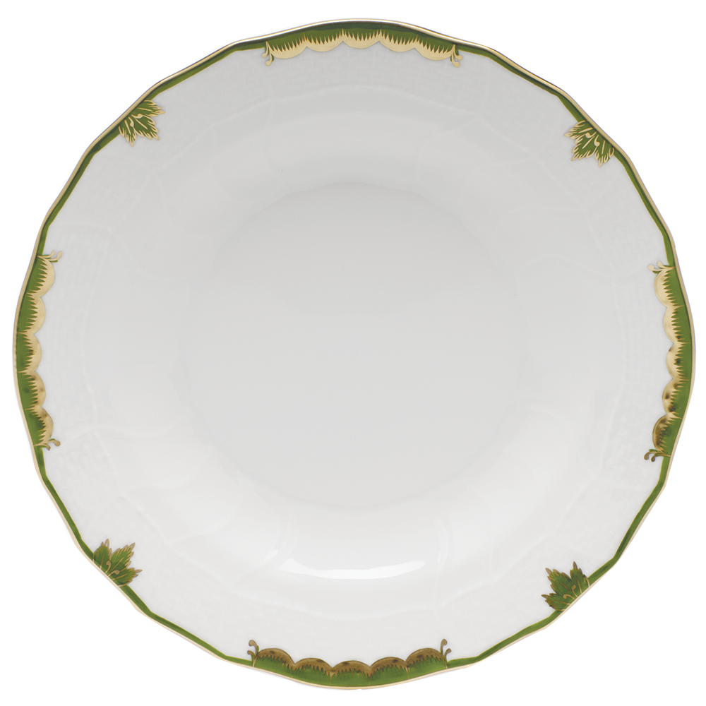 Princess Victoria Dark Green Dessert Plate 8.25"d