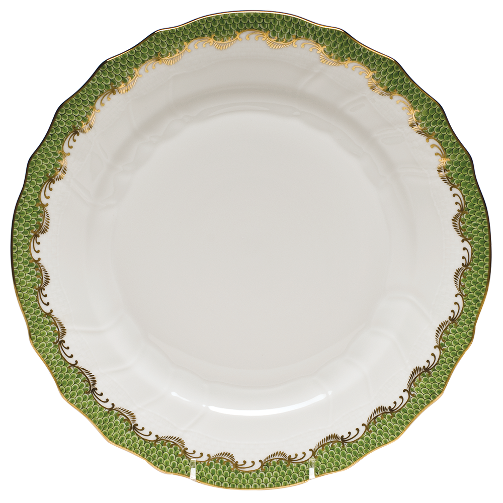 Fish Scale Evergreen Border Dinner Plate