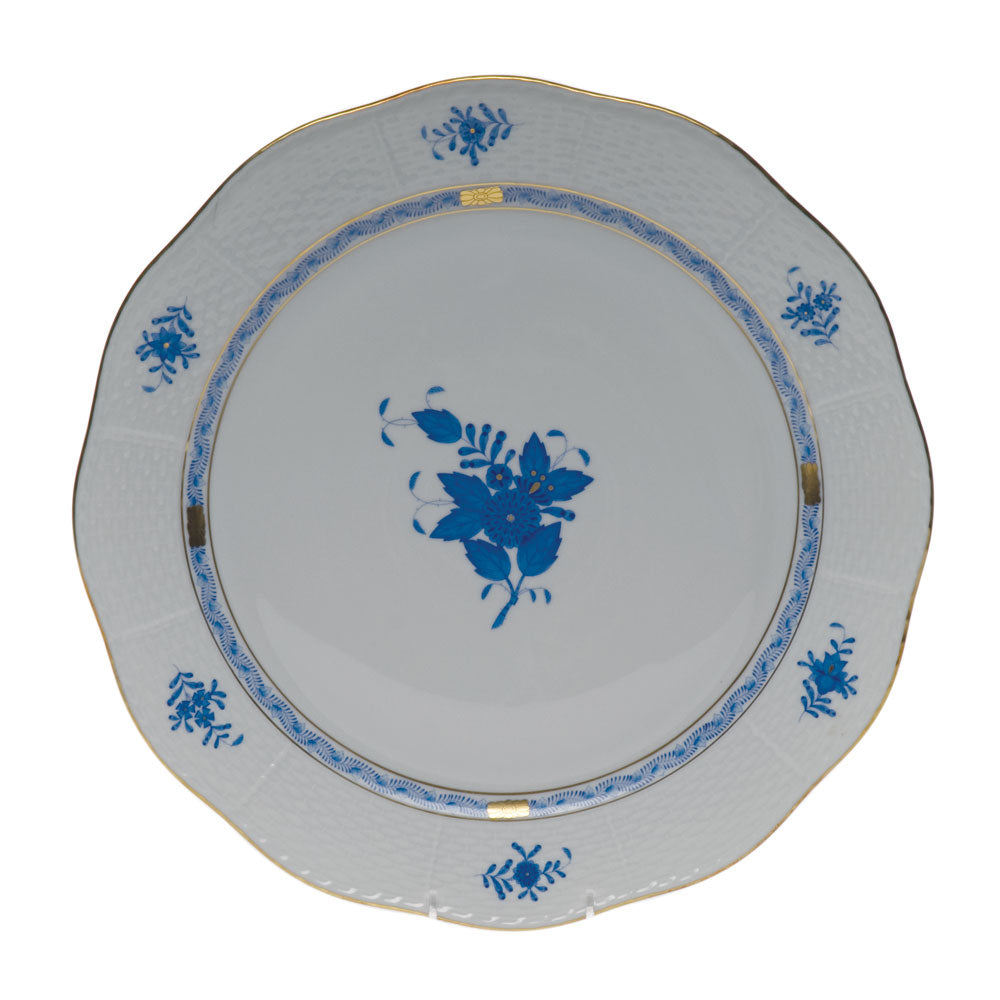 Herend Chinese Bouquet Blue Round Platter 13.75"d - Blue