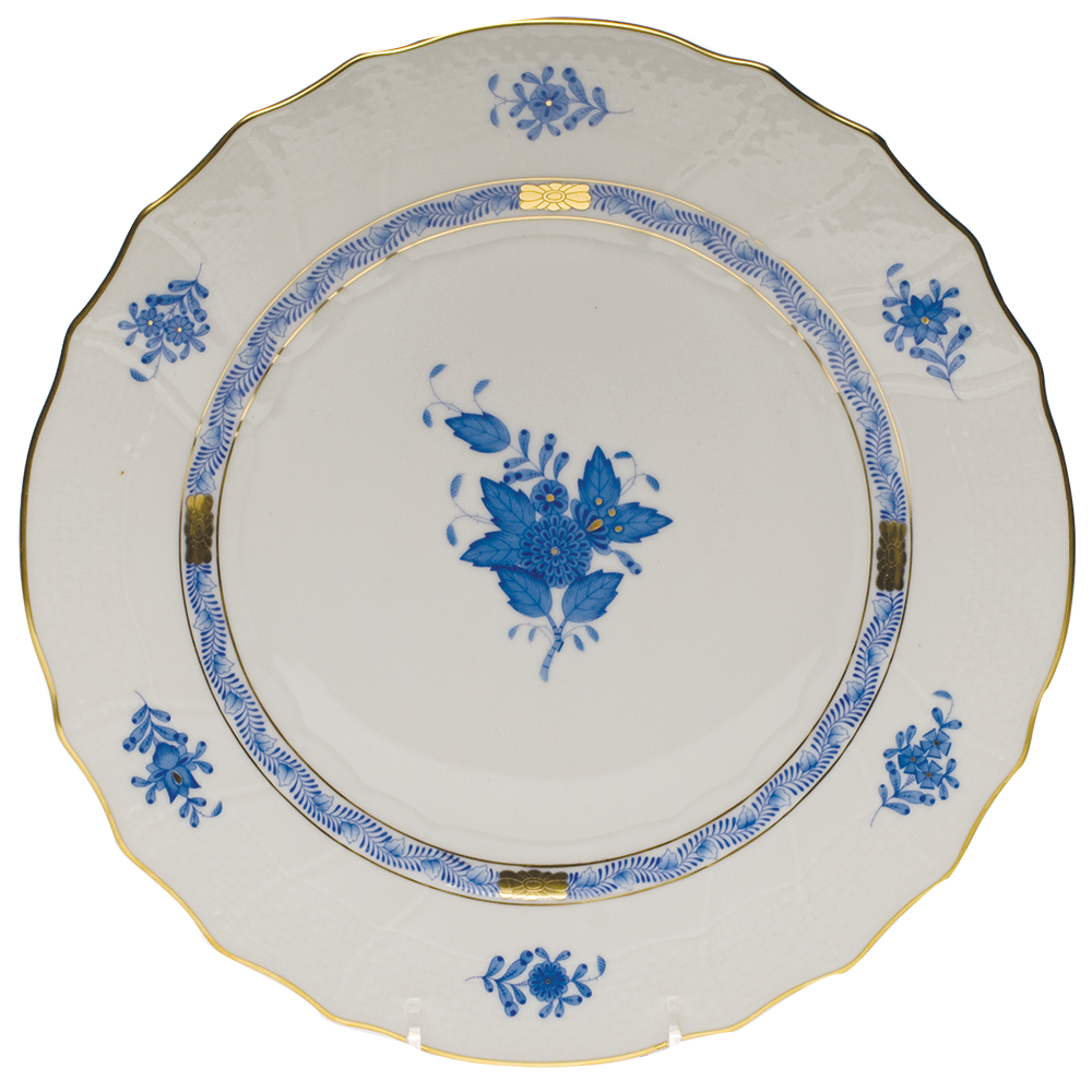 Chinese Bouquet Blue Dinner Plate 10.5"d