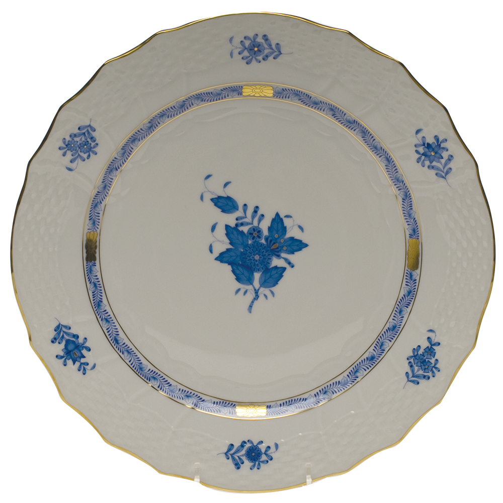 Chinese Bouquet Blue Service Plate 11"d