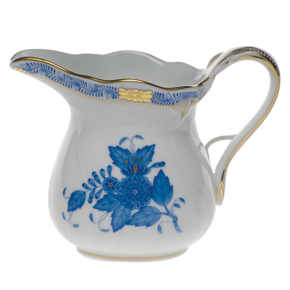 Herend Chinese Bouquet Blue Creamer (6 Oz) 3.5"h - Blue