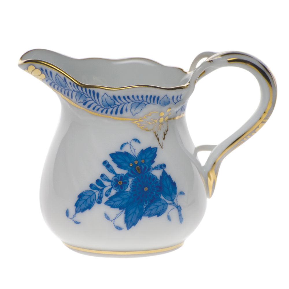 Herend Chinese Bouquet Blue Creamer (1.5 Oz) 2"h - Blue