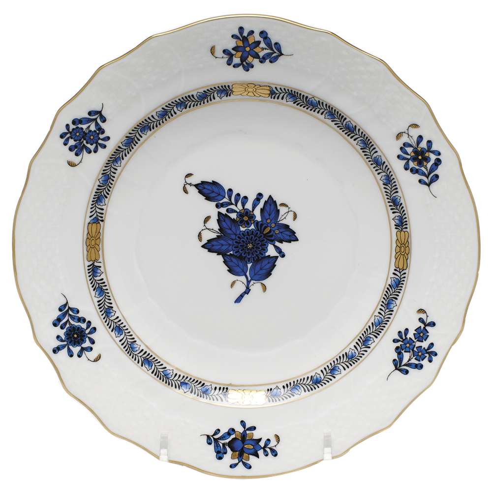 Chinese Bouquet Black Sapphire Salad Plate 7.5"d