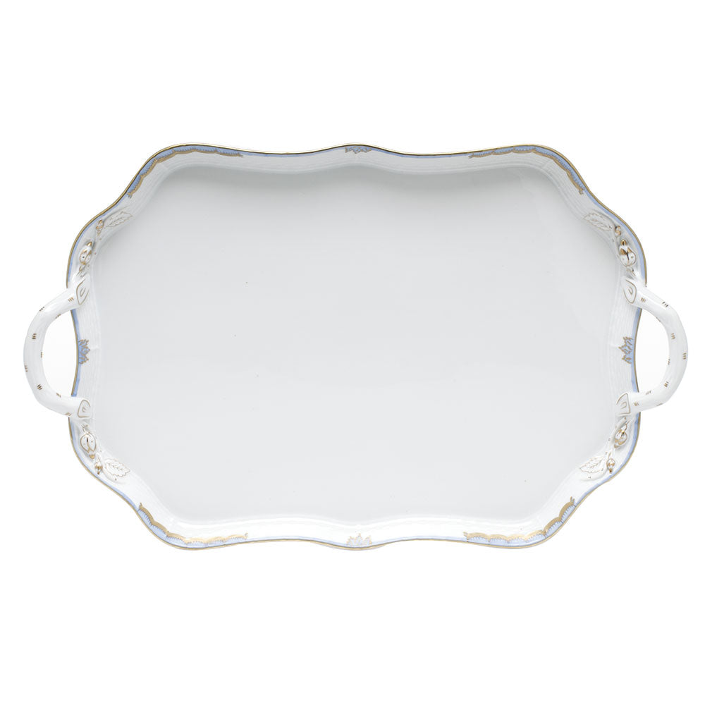 Princess Victoria Light Blue Handled Tray