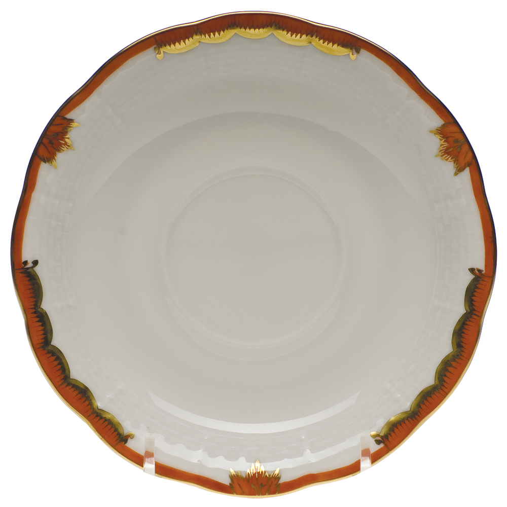 Princess Victoria Rust Tea Saucer 6"d