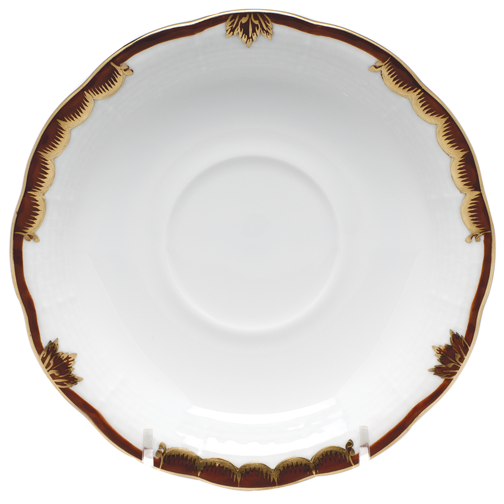 Princess Victoria Brown Tea Saucer 6"d