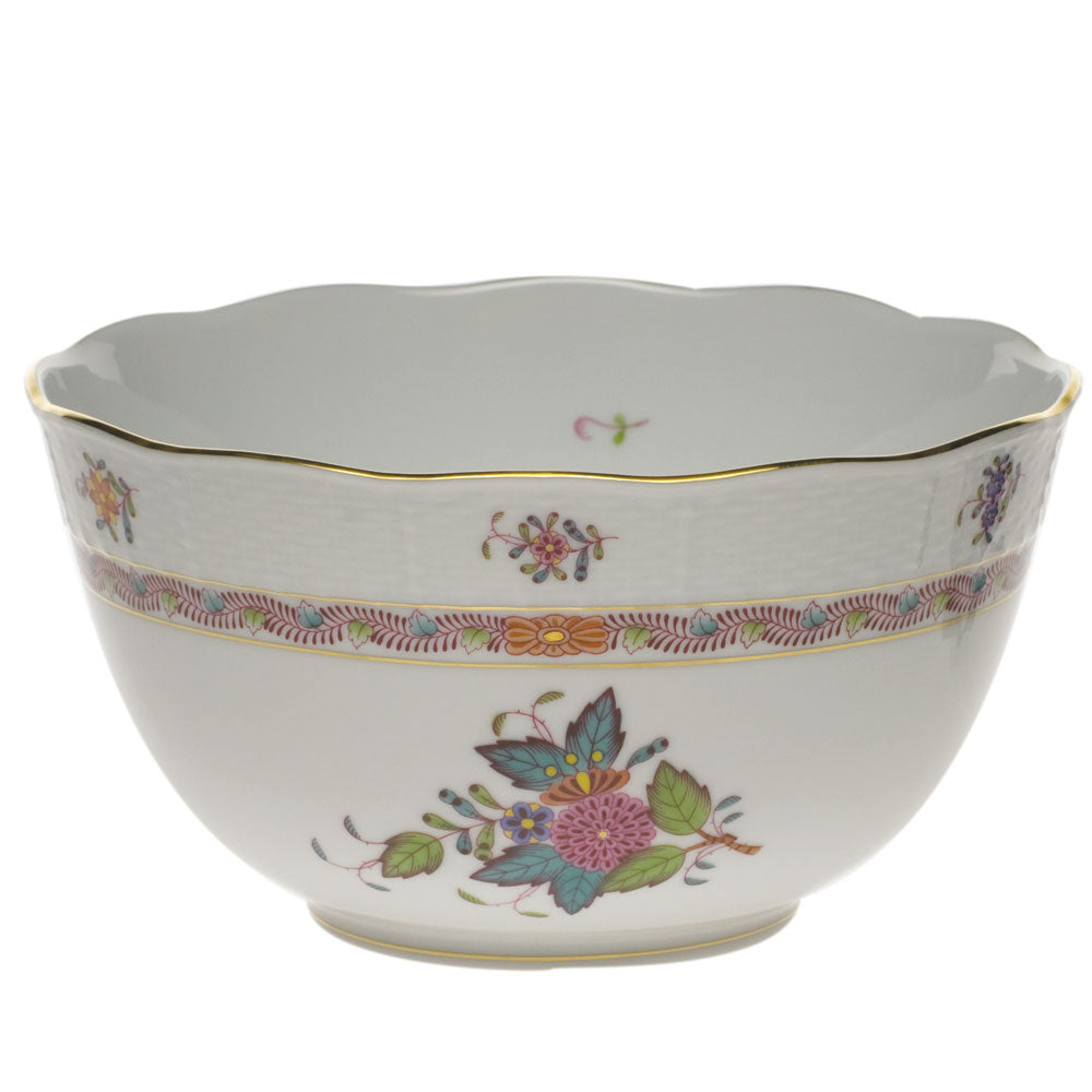 Herend Chinese Bouquet Multicolor Round Bowl (3.5 Pt) 7.5"d - Multicolor