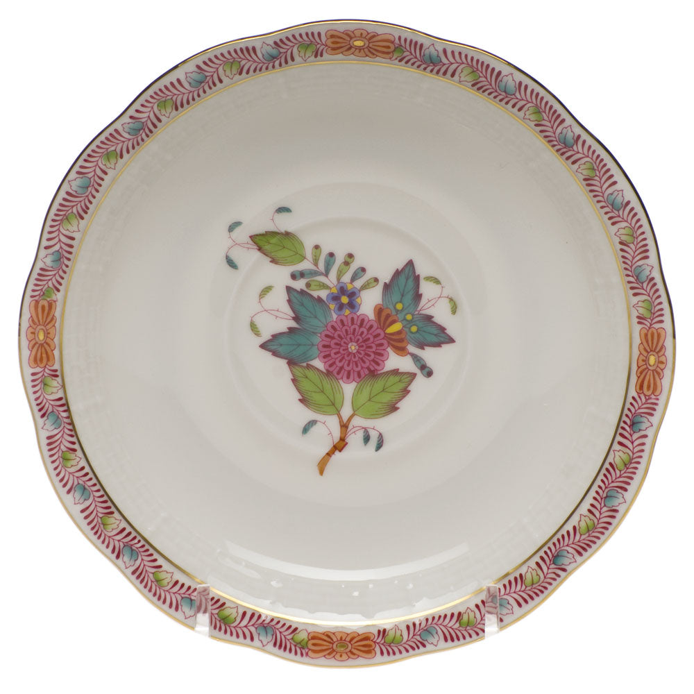 Herend Chinese Bouquet Multicolor Tea Saucer 6"d - Multicolor