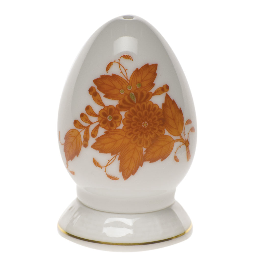 Herend Chinese Bouquet Rust Pepper Shaker Single Hole 2.5"h - Rust