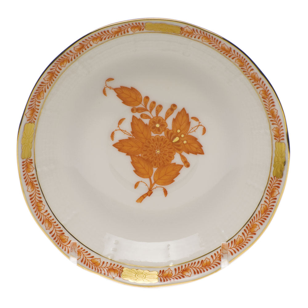 Herend Chinese Bouquet Rust After Dinner Saucer 4.5"d - Rust