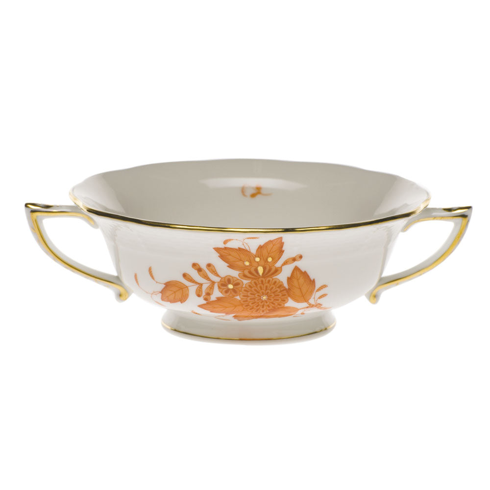 Herend Chinese Bouquet Rust Cream Soup Cup (8 Oz) - Rust