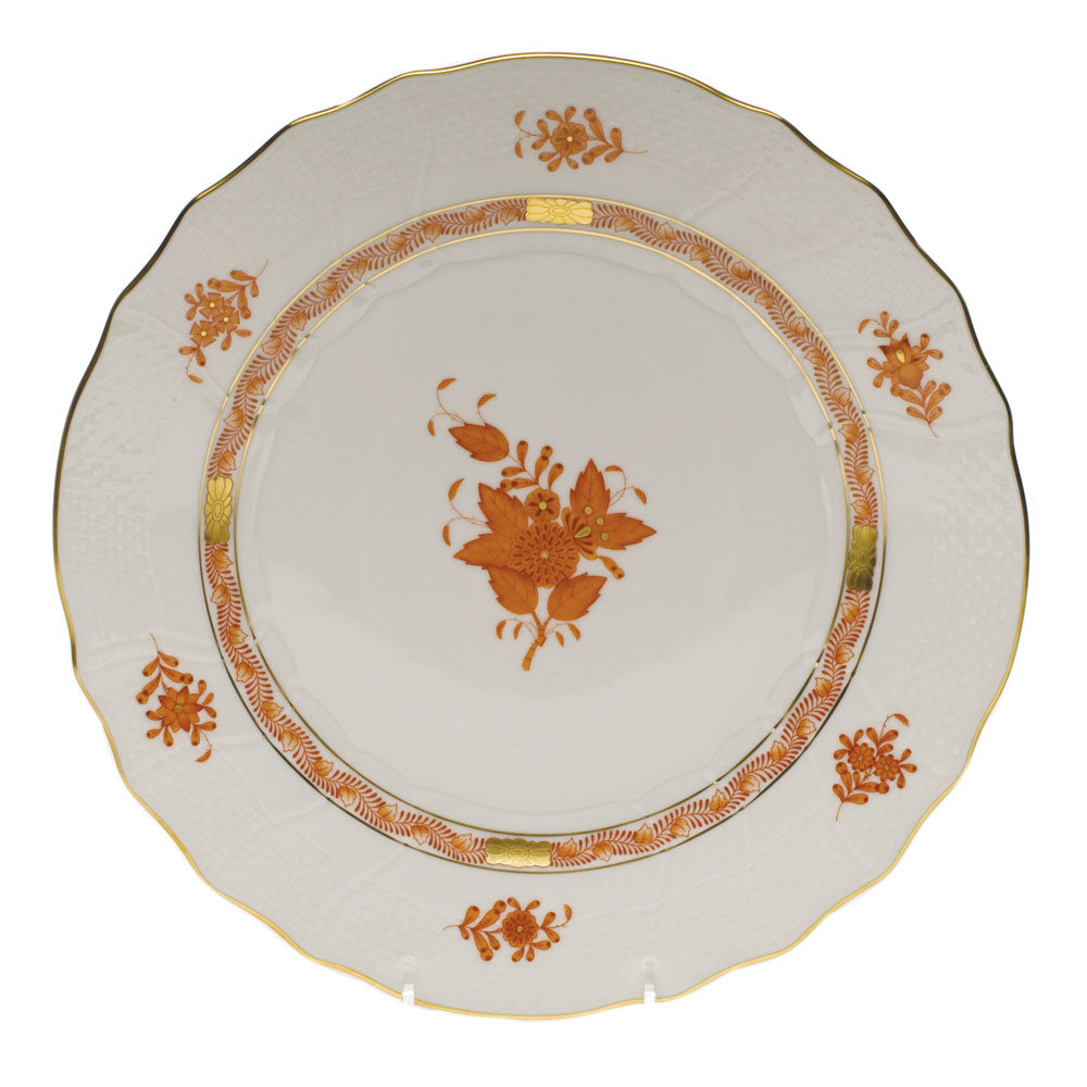 Herend Chinese Bouquet Rust Dinner Plate 10.5"d - Rust