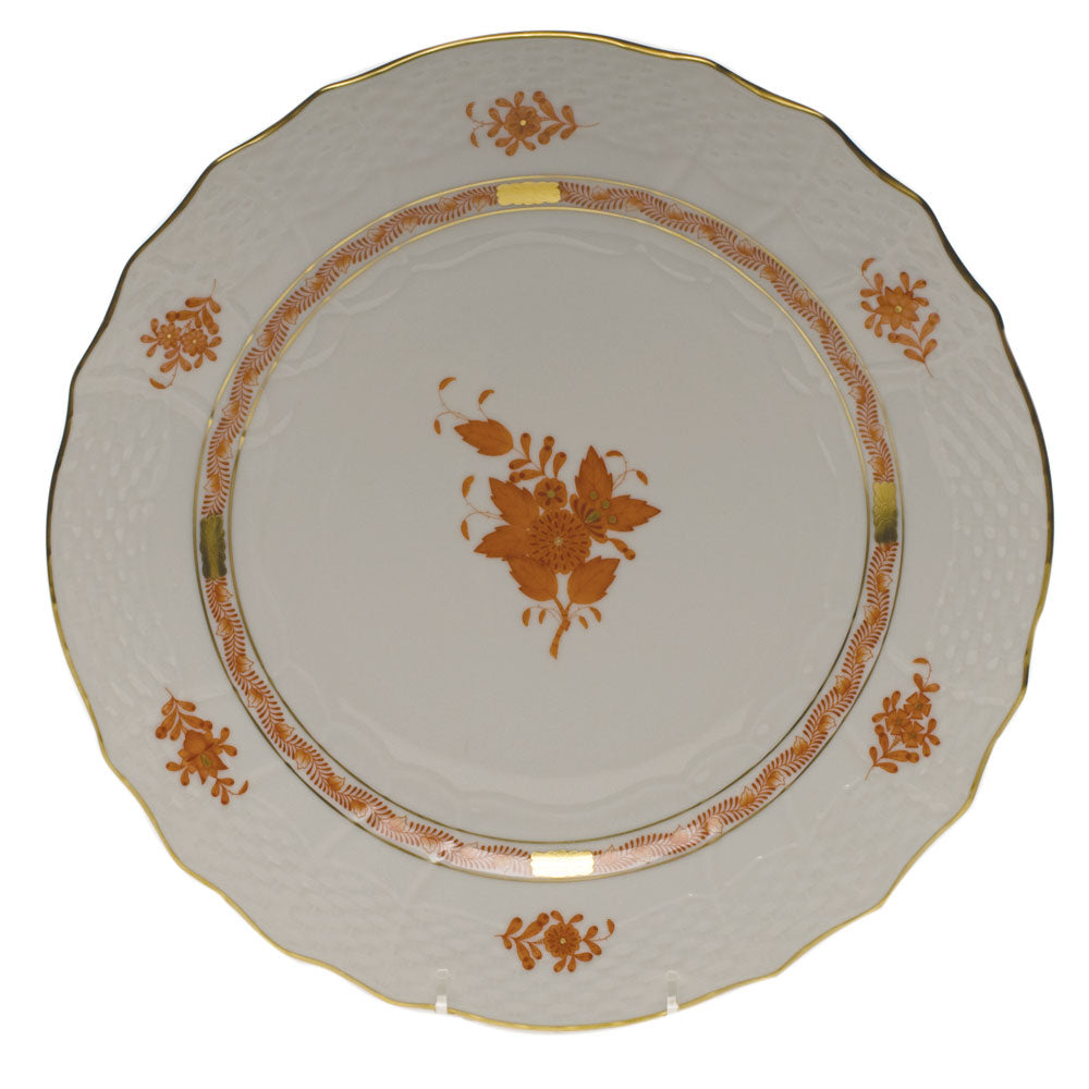 Herend Chinese Bouquet Rust Service Plate 11"d - Rust