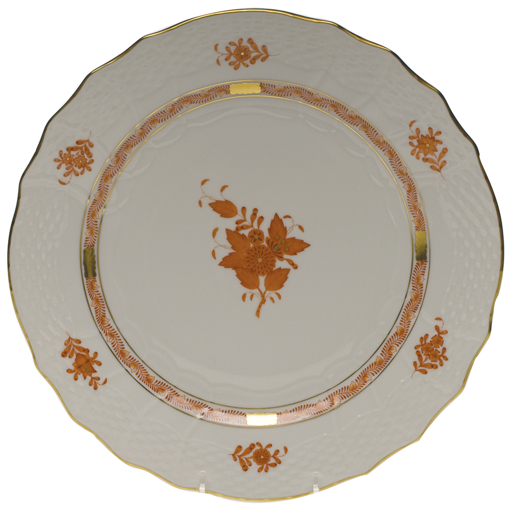 Chinese Bouquet Rust Service Plate 11"d