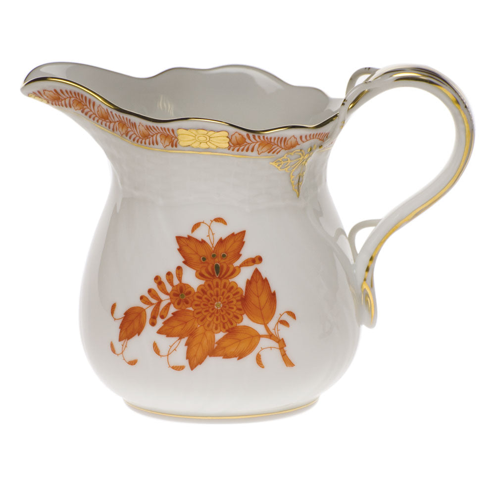 Herend Chinese Bouquet Rust Creamer (10 Oz) 4"h - Rust