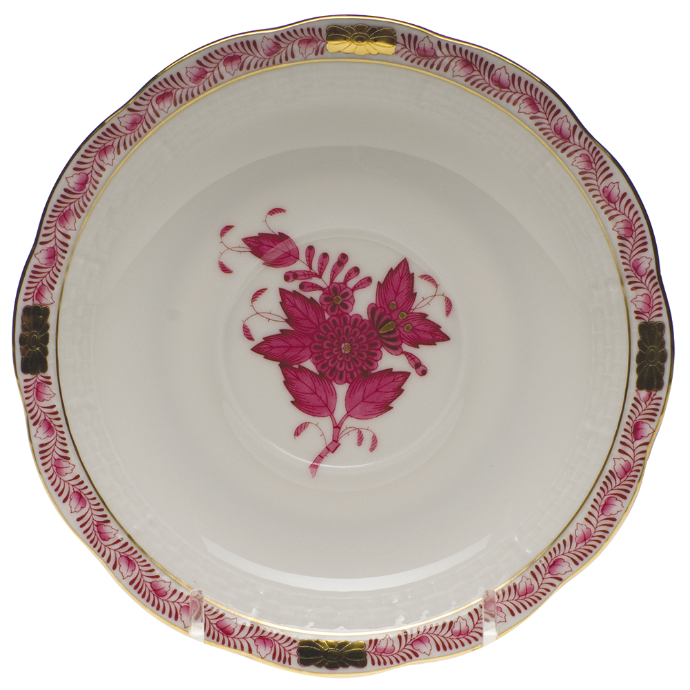 Chinese Bouquet Raspberry Tea Saucer 6"d