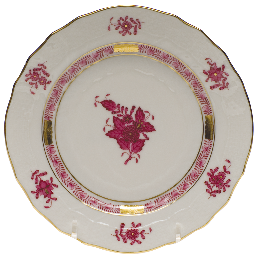 Chinese Bouquet Raspberry Bread And Butter Plate 6"d