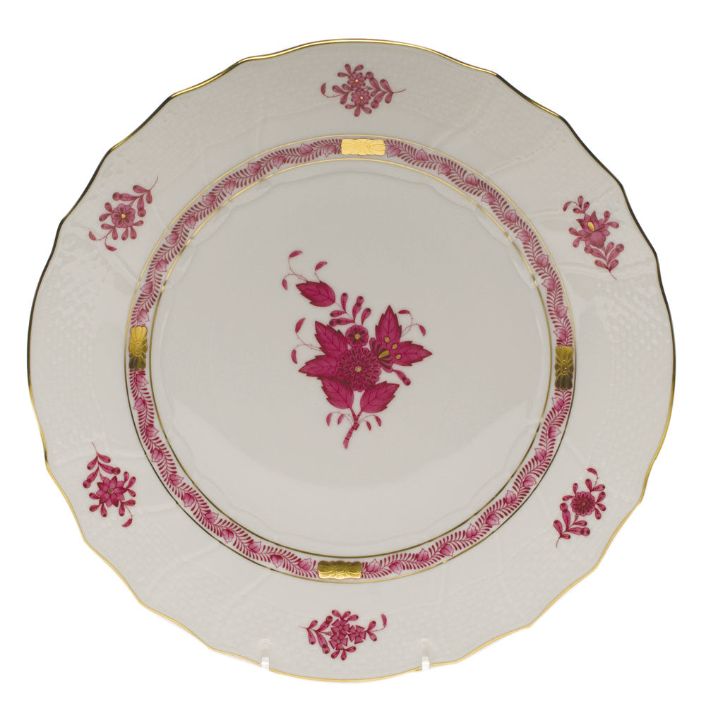 Herend Chinese Bouquet Raspberry Dinner Plate 10.5"d - Raspberry