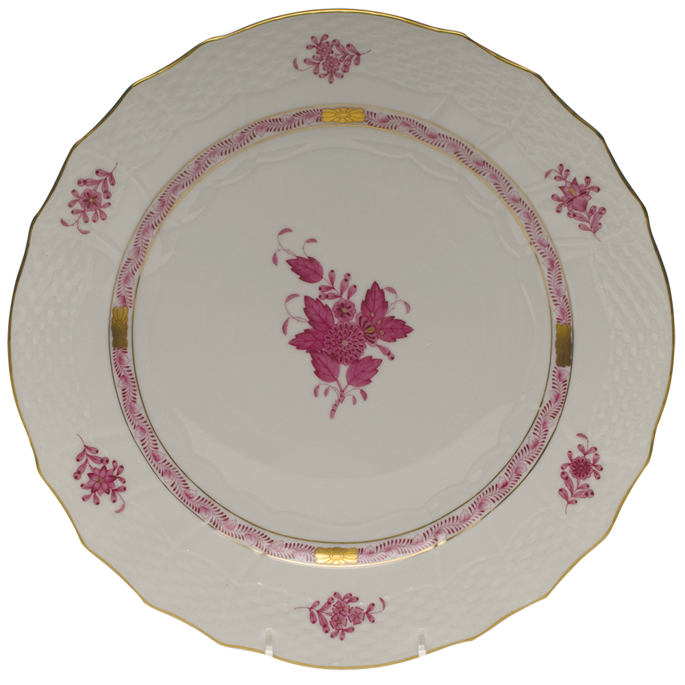 Chinese Bouquet Raspberry Service Plate 11"d