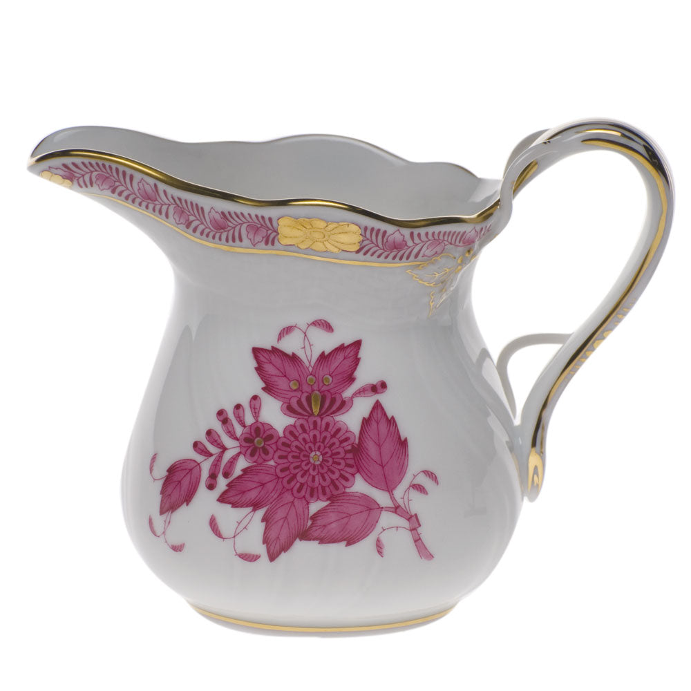 Herend Chinese Bouquet Raspberry Creamer (6 Oz) 3.5"h - Raspberry