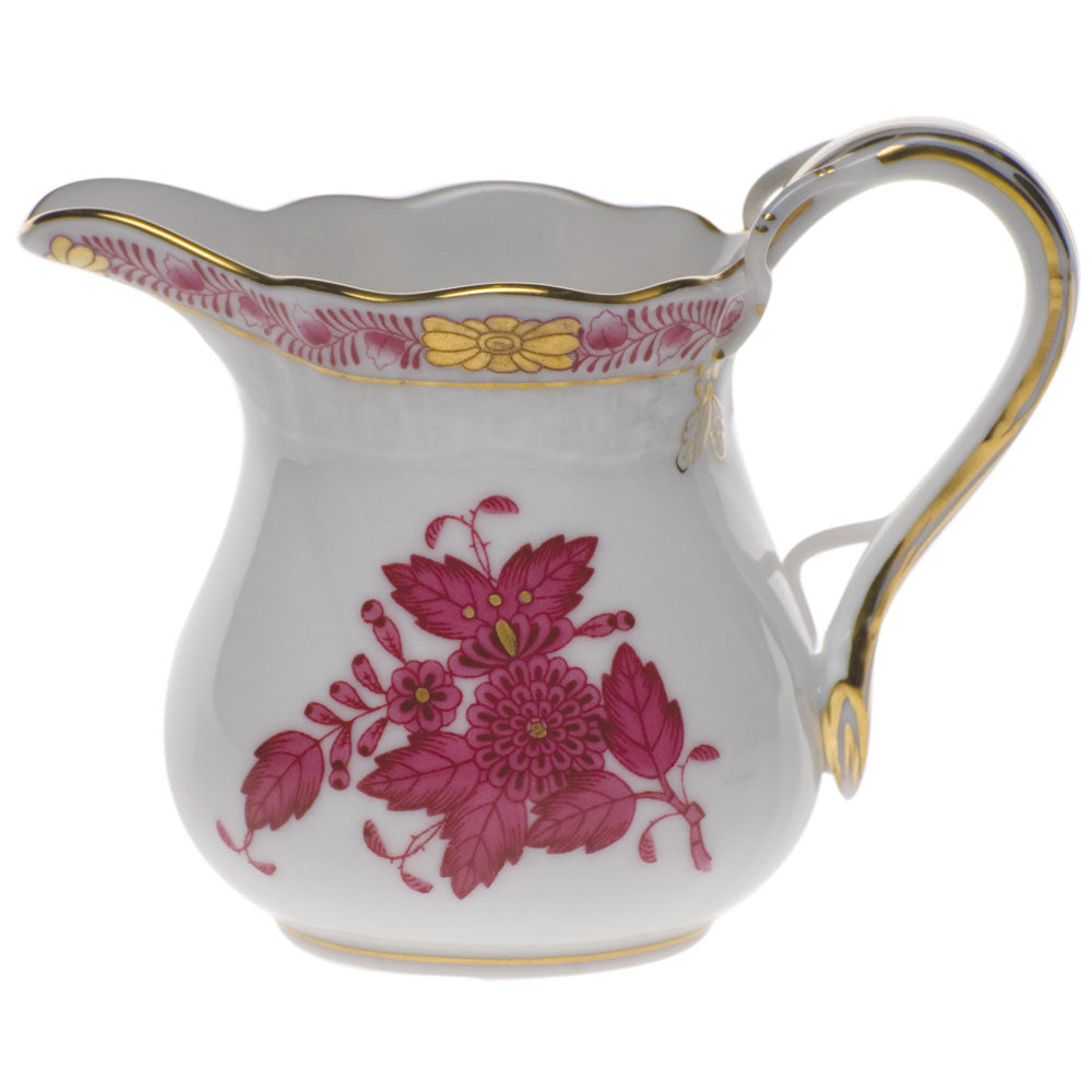 Herend Chinese Bouquet Raspberry Creamer (4 Oz) 3.25"h - Raspberry