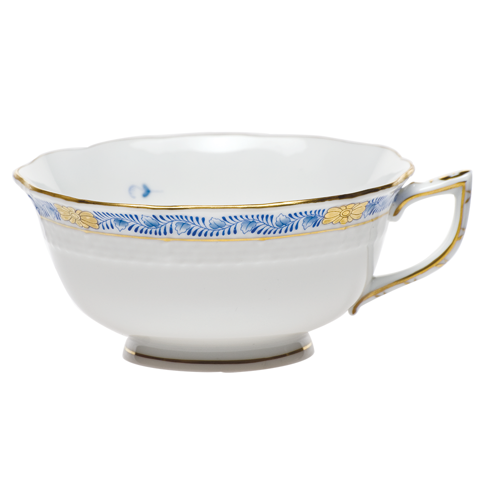 Chinese Bouquet Garland Blue Tea Cup (8 Oz) - Blue