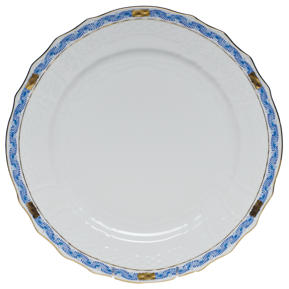 Chinese Bouquet Garland Blue Service Plate 11"d