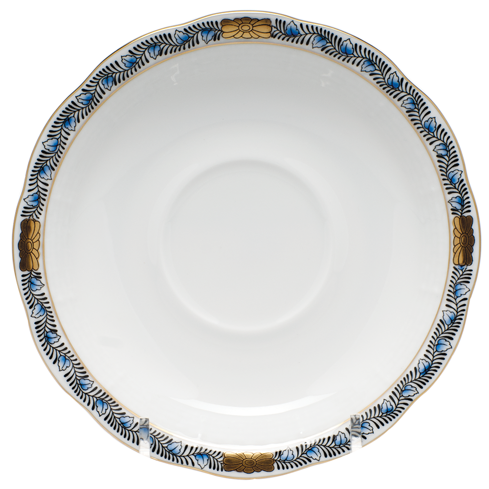 Chin Bqt Garl Blk Saphhire Tea Saucer 6"d - Black Sapphire