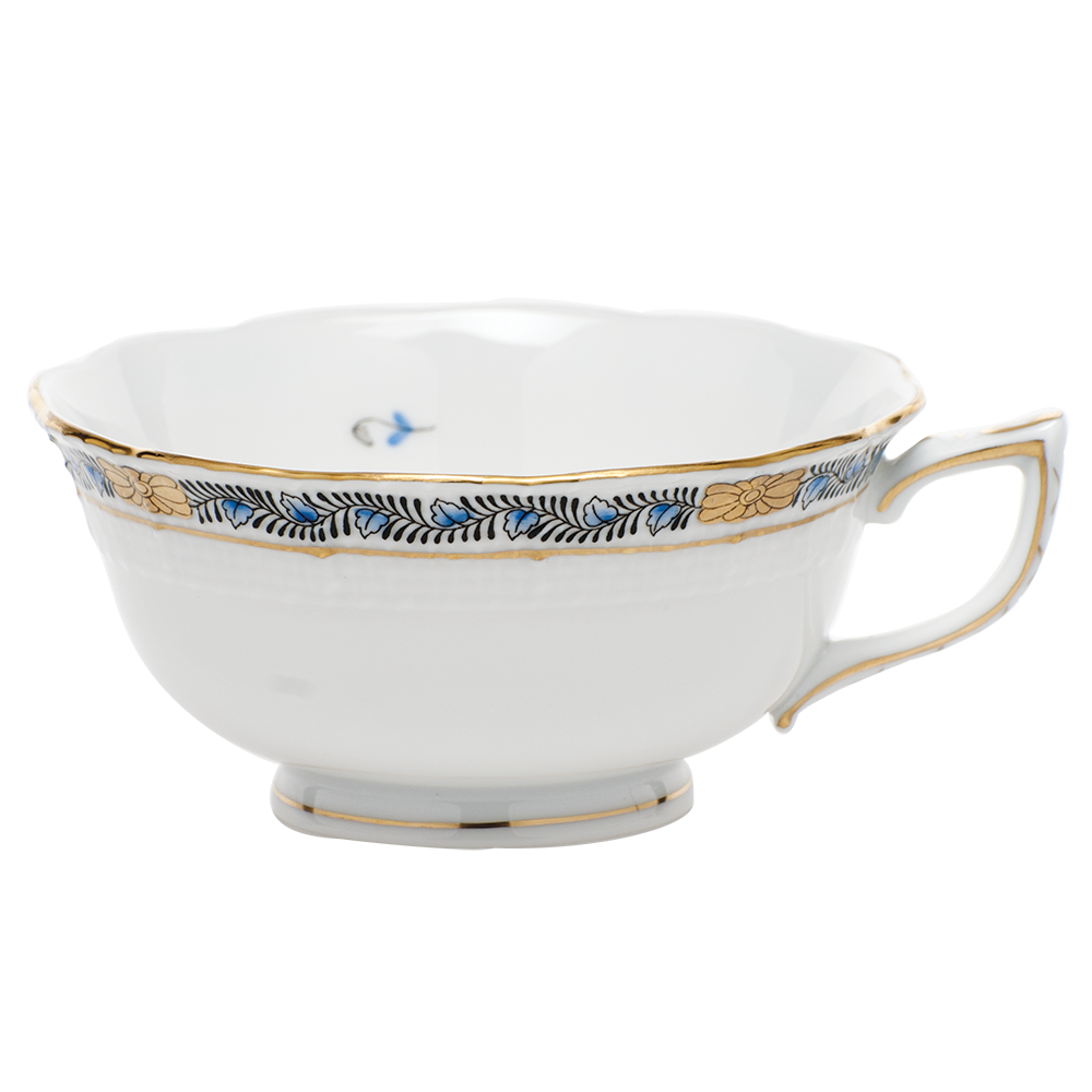 Chin Bqt Garl Blk Saphhire Tea Cup (8 Oz) - Black Sapphire